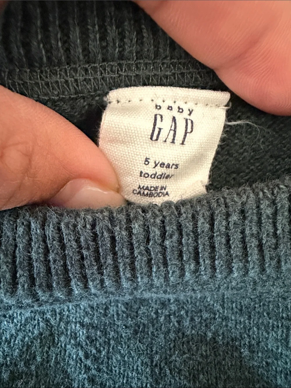 GAP Kids Crewneck Sweater with Tiny Embroidered Bear 5T